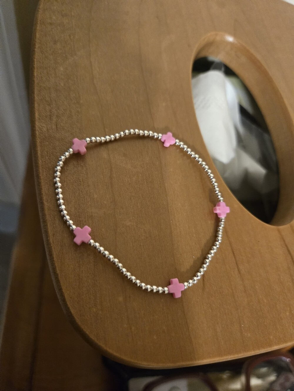 Enewton Signature Cross Small 2mm Sterling Bracelet - Bright Pink
